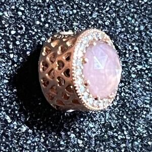 Authentic Pandora Charm, ROSE Radiant Hearts Blush, Rose Gold PINK